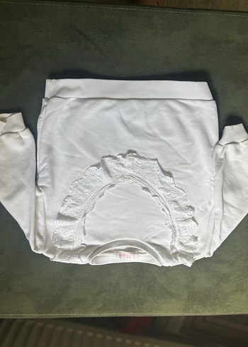 Le Mabella beyaz kazak - Görsel 9