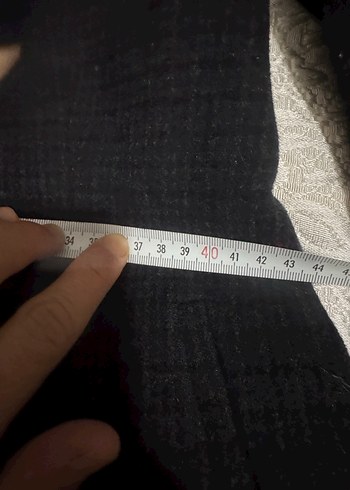 Düğmeli Siyah Kadın Kaban - Görsel 8