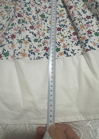 Çiçek Desenli Uzun Kollu Kız Elbisesi - Görsel 7