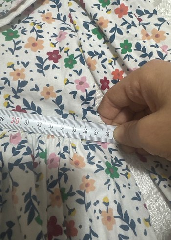 Çiçek Desenli Uzun Kollu Kız Elbisesi - Görsel 8