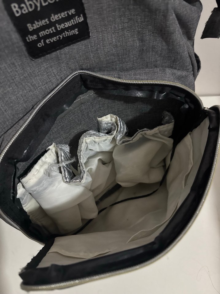 BabyLondy Gri Baskılı Bebek Çantası - Görsel 4