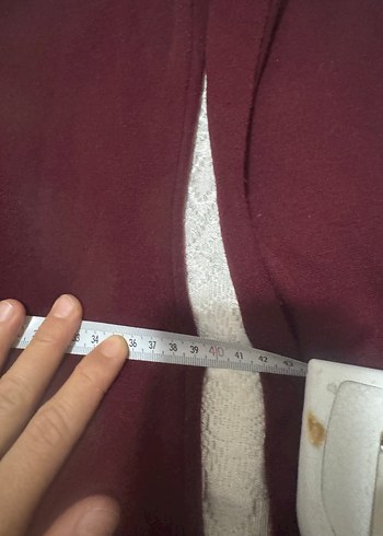 Bordo Siyah Uzun Kollu Triko Elbise - Görsel 5