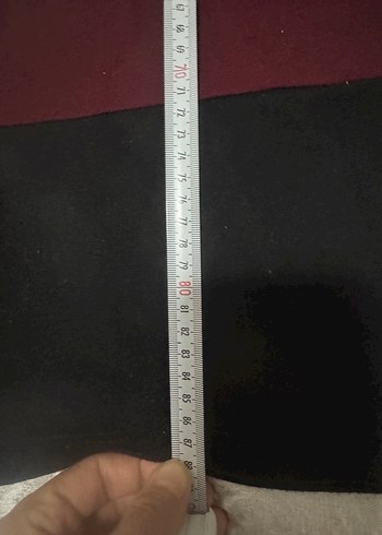 Bordo Siyah Uzun Kollu Triko Elbise - Görsel 6