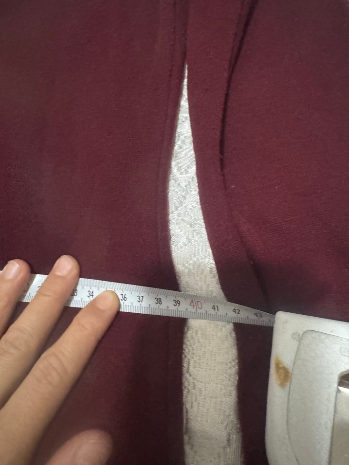 Bordo Siyah Uzun Kollu Triko Elbise - Görsel 5