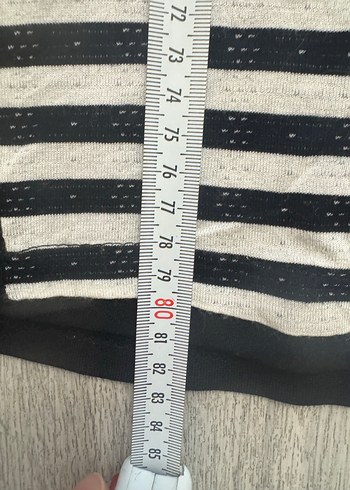 Kadın Siyah Çizgili Midi Elbise - Görsel 7