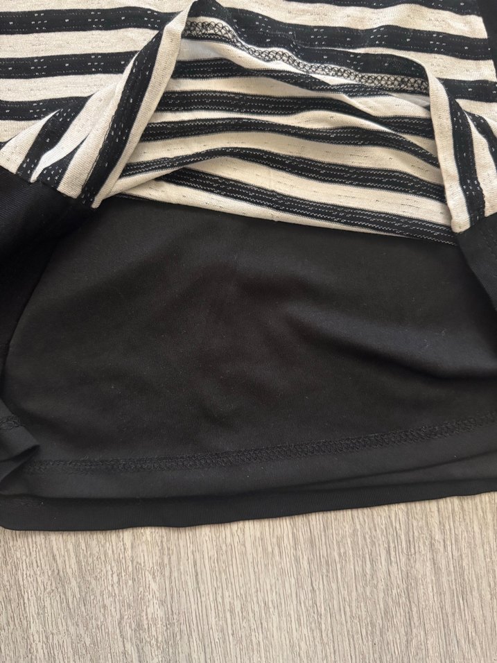 Kadın Siyah Çizgili Midi Elbise - Görsel 5