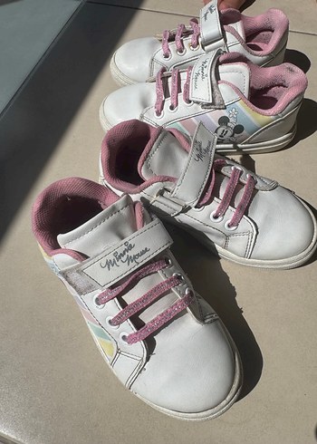 Kız Çocuk Pastel Renkli Minnie Mouse Spor Ayakkabı - Görsel 4