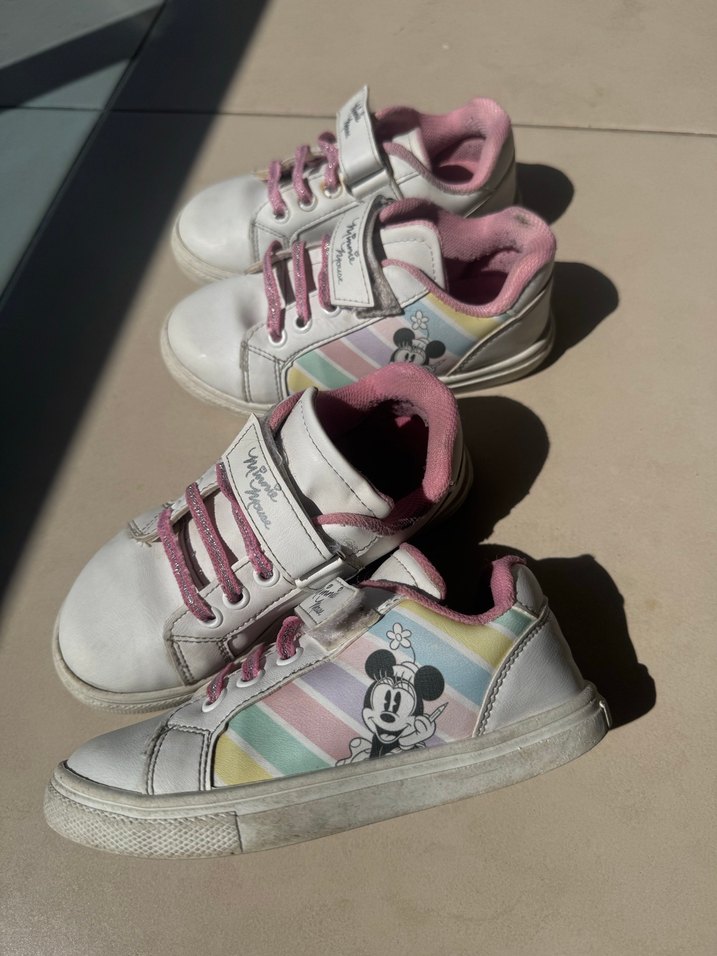 Kız Çocuk Pastel Renkli Minnie Mouse Spor Ayakkabı - Görsel 2