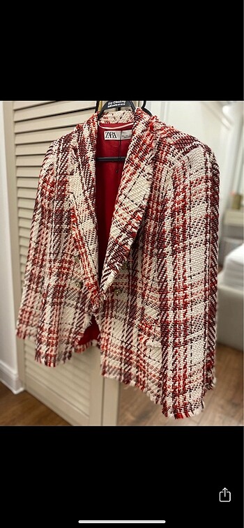 Zara chanel tarzda tüvit blazer