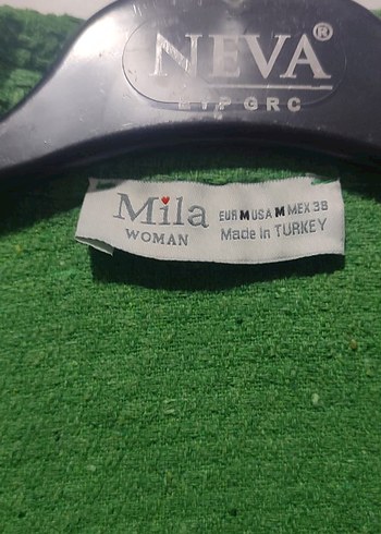 m Beden Düğmeli Yeşil Kadın Gömlek
