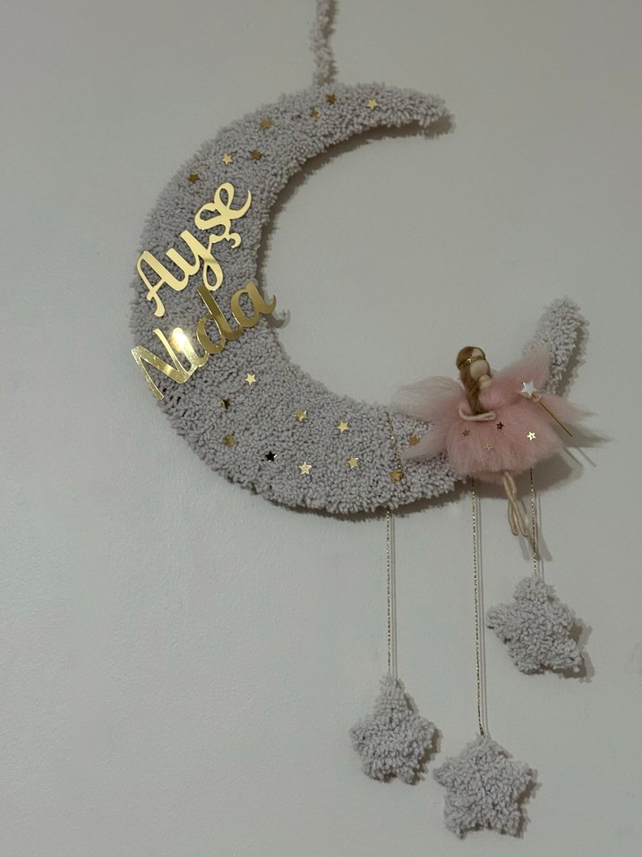 Pembe Pastel Tüylü Peri Bebek Süsleme - Görsel 4