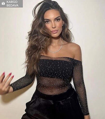 Elmas taşlı crop