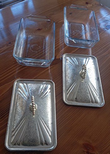 Alman Gümüşü İki Borcamlı  Kapaklı Yemek Sunumluk - Görsel 4