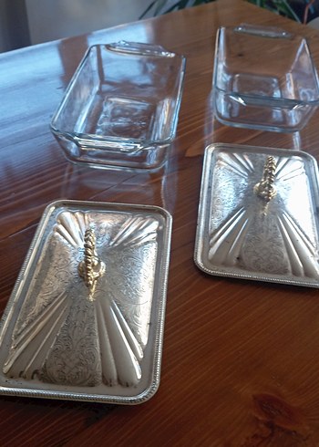 Alman Gümüşü İki Borcamlı  Kapaklı Yemek Sunumluk - Görsel 5