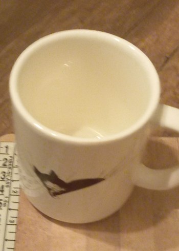 Beyaz Uyuyan Kedi Desenli Seramik Kupa - Görsel 5