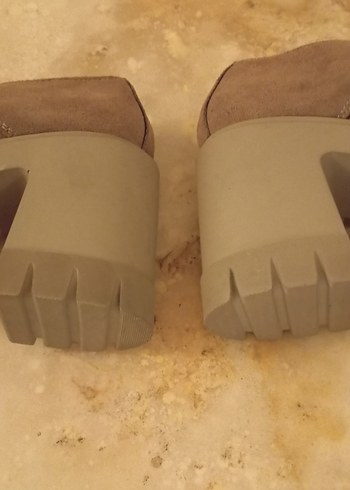 Bot Loafer tarzı Süet Bağcıklı -Kalın topuklu - Bej renk 36 no - Görsel 4