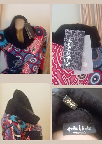 Renkli Desenli Uzun Kollu Bohem Elbise - Görsel 9