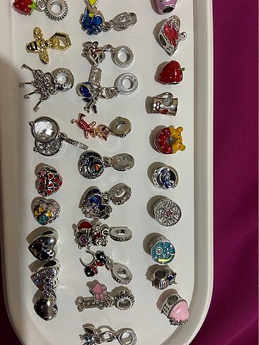  Beden çeşitli Renk Pandora charm