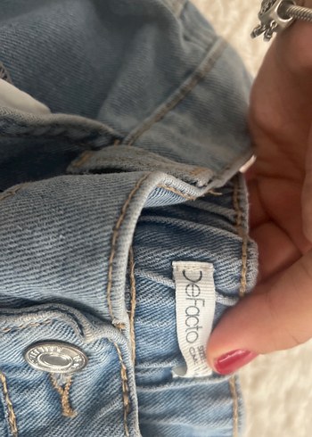 11-12 Yaş Beden Mavi Bol Kesim Denim Pantolon