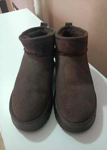 Kahverengi Kürklü Kadın Dolgu Topuk Bot - Görsel 3