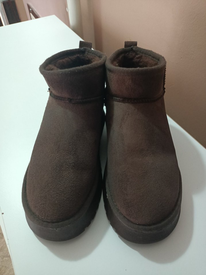 Kahverengi Kürklü Kadın Dolgu Topuk Bot - Görsel 3