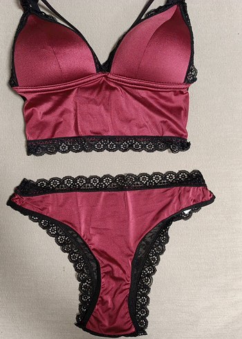 Bralet Bordo Sütyen Takımı