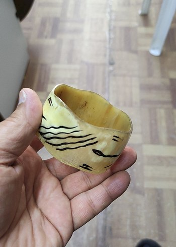 Beden Bej Zebra Desenli Parlak Kadın Bileklik