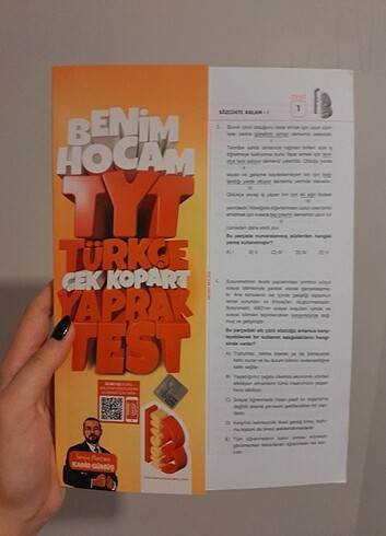BENİM HOCAM TYT TÜRKÇE YAPRAK TEST