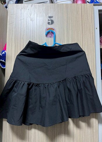 Siyah Mini Volanlı Etek - Görsel 2