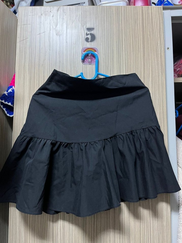 Siyah Mini Volanlı Etek - Görsel 2