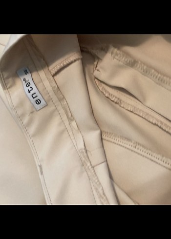 Bej Kadın Kumaş Pantolon Normal Kesim - Görsel 2