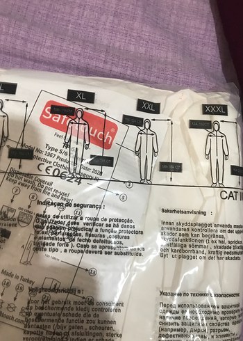 xxl Beden Safetouch Tek Kullanımlık Beyaz Koruyucu Tulumu 3XL