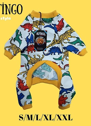 Beden Renk Köpek Tulum Pijama