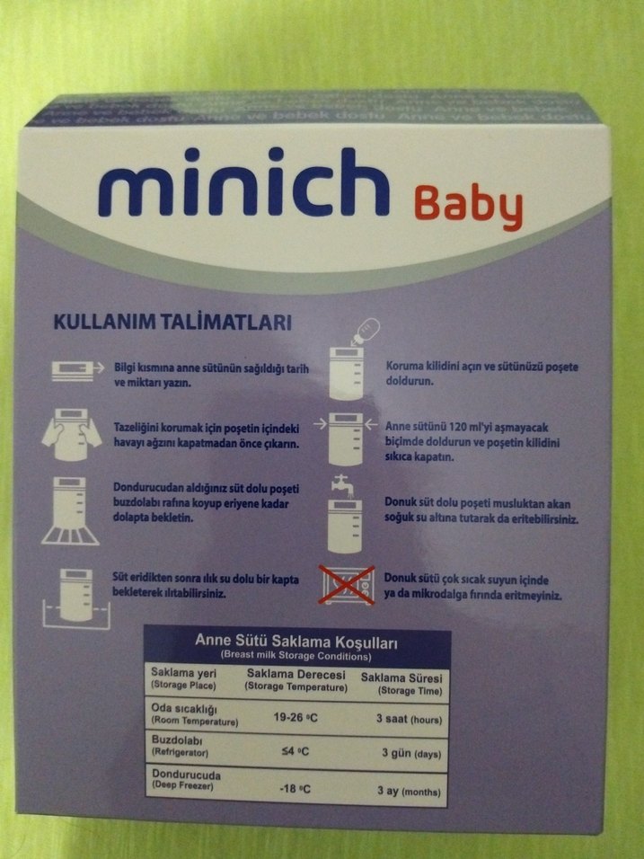 Minich Baby Anne Sütü Saklama Poşeti 20'li - Görsel 3