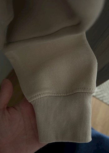 Pull n bear Bej Kadın Crop Sweatshirt - Görsel 5