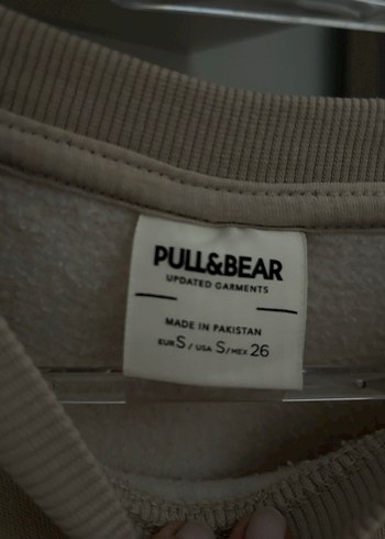 Pull n bear Bej Kadın Crop Sweatshirt - Görsel 3