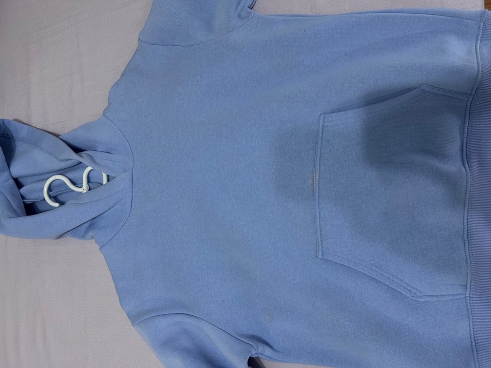 Kadın Mavi Kapüşonlu Sweatshirt - Görsel 2