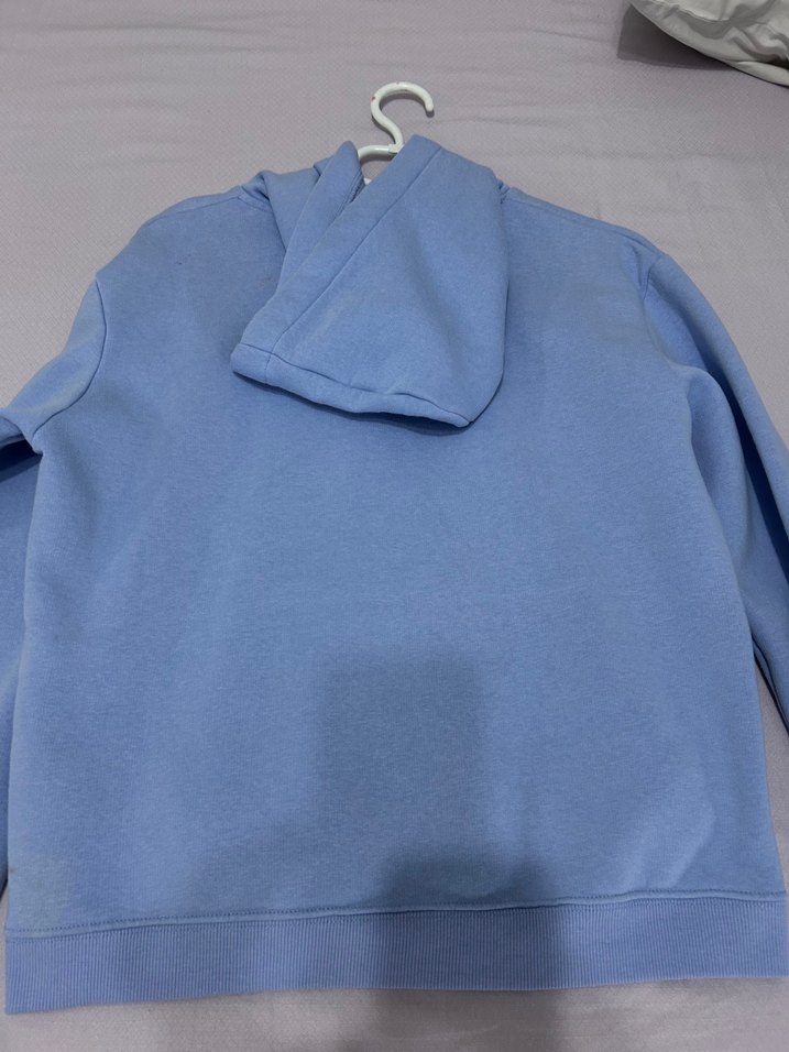 Kadın Mavi Kapüşonlu Sweatshirt - Görsel 3