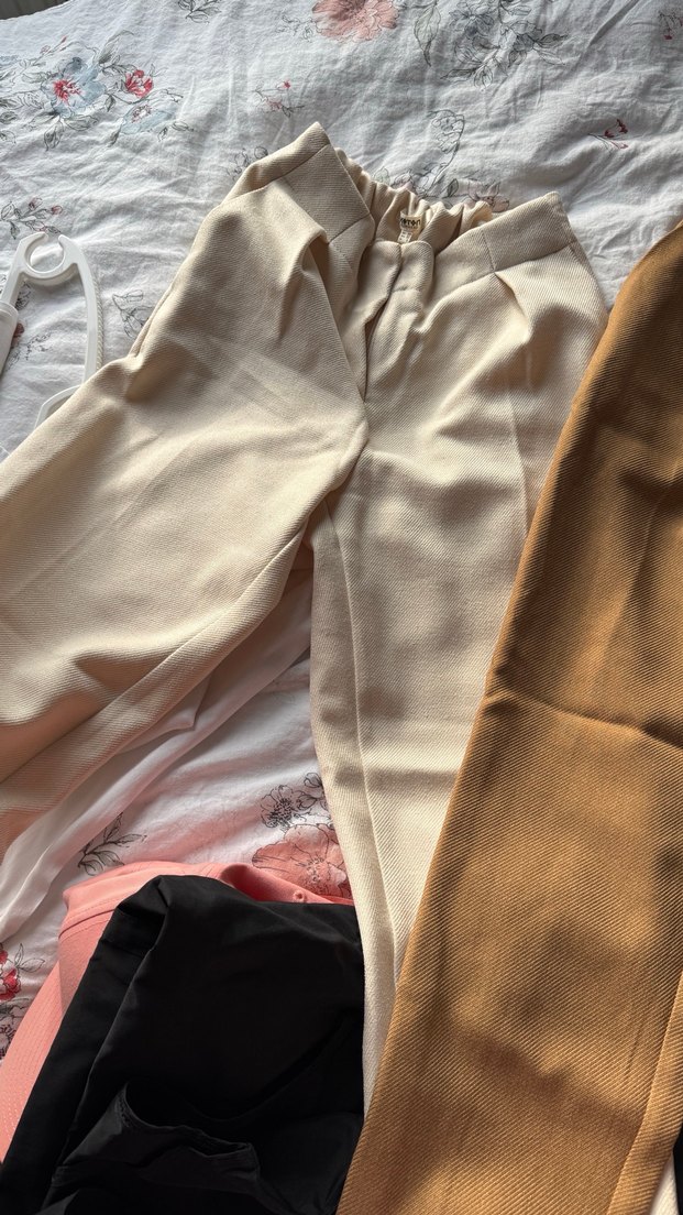 Bej keten Koton pant - Görsel 2