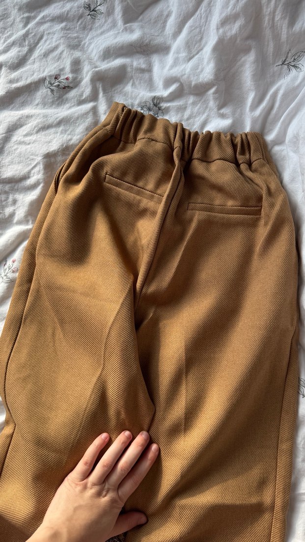 Koton kalın keten pantolon - Görsel 3