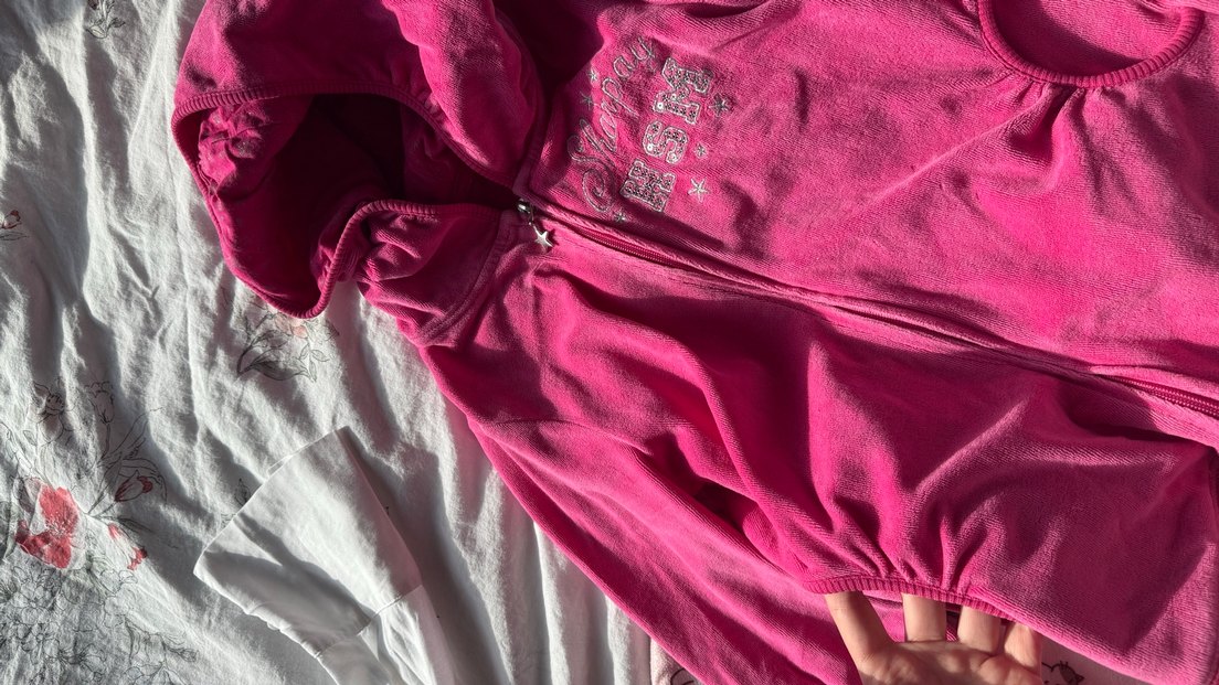 Pembe Payetli Nakışlı baby hırka - Görsel 3