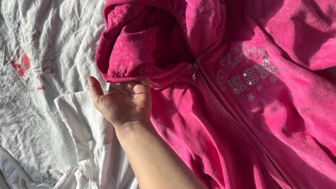 Pembe Payetli Nakışlı baby hırka - Görsel 2