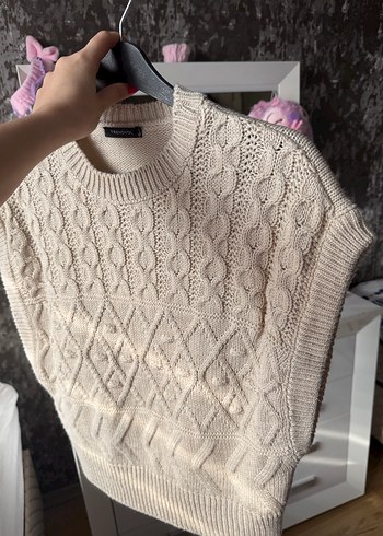 Gri Bohem Örgü Kadın Kazak - Görsel 2