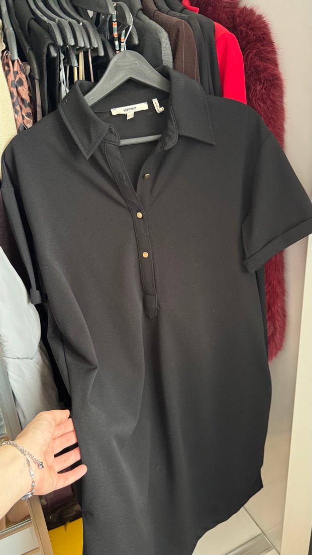 Koton bol kesim rahat cepli elbise - Görsel 3