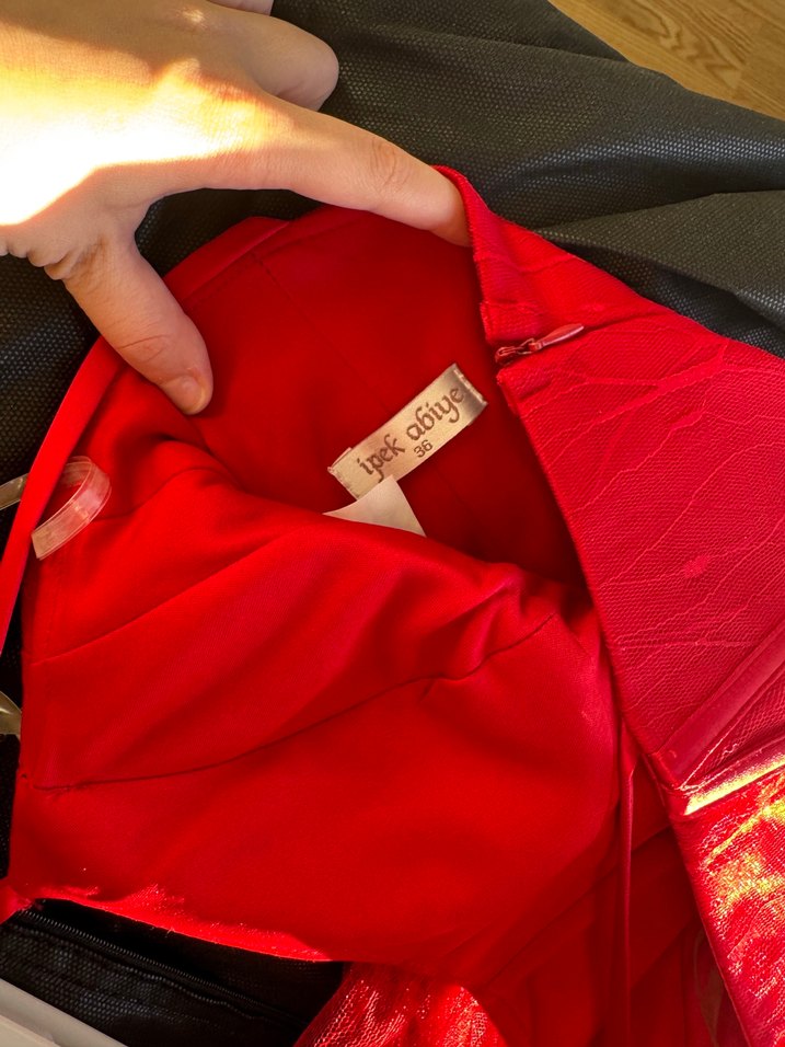 Kırmızı Kısa Abiye - Görsel 2