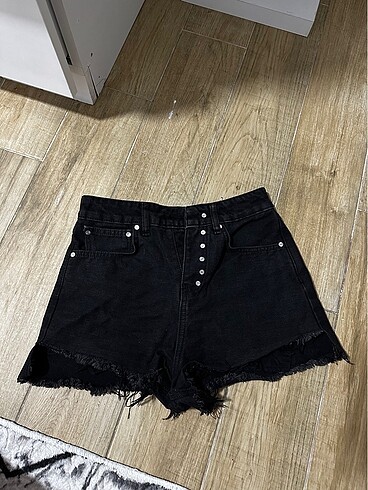 Zara Siyah jean şort