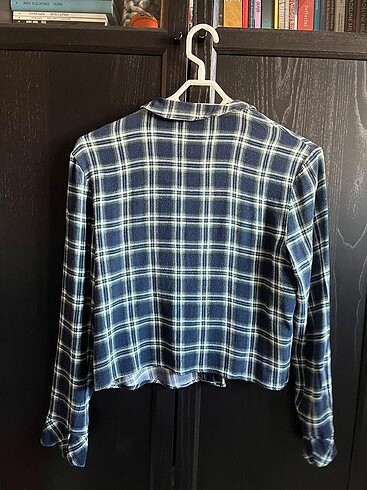 m Beden Bershka Kareli Crop Top Gömlek