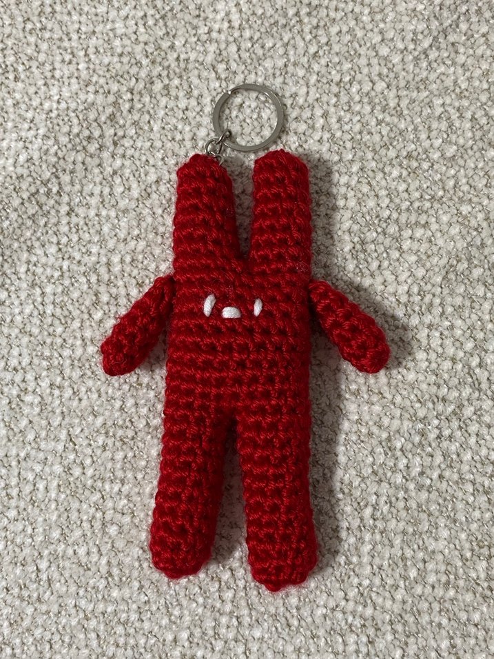 jennie kuku rabbit örgü anahtarlık - Görsel 3