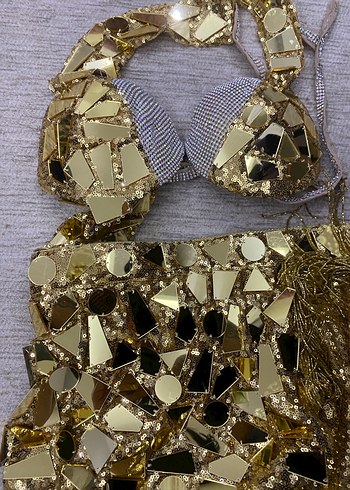 Altın Renkli Parlak özel tasarım oryantal - Görsel 5