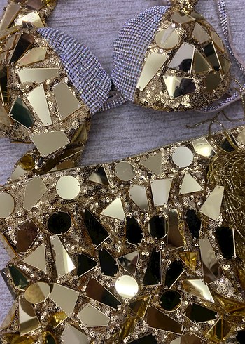 Altın Renkli Parlak özel tasarım oryantal - Görsel 7